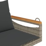 vidaXL Bancă de balansoar cu perne, gri, 109x62x40 cm, poliratan vidaXL Bancă de balansoar cu perne, gri, 109x62x40 cm, poliratan