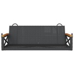 vidaXL Bancă de balansoar, negru, 109x62x40 cm, poliratan vidaXL Bancă de balansoar, negru, 109x62x40 cm, poliratan
