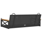 vidaXL Bancă de balansoar, negru, 109x62x40 cm, poliratan vidaXL Bancă de balansoar, negru, 109x62x40 cm, poliratan