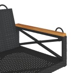 vidaXL Bancă de balansoar, negru, 109x62x40 cm, poliratan vidaXL Bancă de balansoar, negru, 109x62x40 cm, poliratan