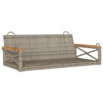 vidaXL Bancă de balansoar, gri, 109x62x40 cm, poliratan vidaXL Bancă de balansoar, gri, 109x62x40 cm, poliratan
