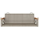 vidaXL Bancă de balansoar, gri, 109x62x40 cm, poliratan vidaXL Bancă de balansoar, gri, 109x62x40 cm, poliratan