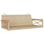 vidaXL Bancă de balansoar, bej, 109x62x40 cm, poliratan vidaXL Bancă de balansoar, bej, 109x62x40 cm, poliratan
