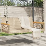 vidaXL Bancă de balansoar, bej, 109x62x40 cm, poliratan vidaXL Bancă de balansoar, bej, 109x62x40 cm, poliratan
