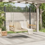 vidaXL Bancă de balansoar, bej, 109x62x40 cm, poliratan vidaXL Bancă de balansoar, bej, 109x62x40 cm, poliratan