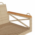 vidaXL Bancă de balansoar, bej, 109x62x40 cm, poliratan vidaXL Bancă de balansoar, bej, 109x62x40 cm, poliratan