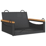 vidaXL Bancă de balansoar, negru, 63x62x40 cm, poliratan vidaXL Bancă de balansoar, negru, 63x62x40 cm, poliratan