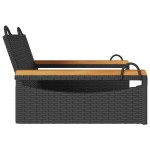 vidaXL Bancă de balansoar, negru, 63x62x40 cm, poliratan vidaXL Bancă de balansoar, negru, 63x62x40 cm, poliratan
