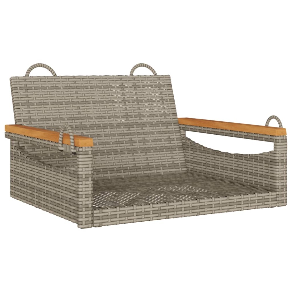 vidaXL Bancă de balansoar, gri, 63x62x40 cm, poliratan