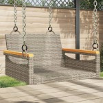 vidaXL Bancă de balansoar, gri, 63x62x40 cm, poliratan vidaXL Bancă de balansoar, gri, 63x62x40 cm, poliratan
