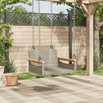 vidaXL Bancă de balansoar, gri, 63x62x40 cm, poliratan vidaXL Bancă de balansoar, gri, 63x62x40 cm, poliratan