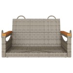 vidaXL Bancă de balansoar, gri, 63x62x40 cm, poliratan vidaXL Bancă de balansoar, gri, 63x62x40 cm, poliratan