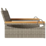 vidaXL Bancă de balansoar, gri, 63x62x40 cm, poliratan vidaXL Bancă de balansoar, gri, 63x62x40 cm, poliratan