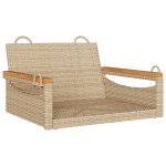 vidaXL Bancă de balansoar, bej, 63x62x40 cm, poliratan vidaXL Bancă de balansoar, bej, 63x62x40 cm, poliratan