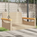 vidaXL Bancă de balansoar, bej, 63x62x40 cm, poliratan vidaXL Bancă de balansoar, bej, 63x62x40 cm, poliratan