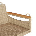 vidaXL Bancă de balansoar, bej, 63x62x40 cm, poliratan vidaXL Bancă de balansoar, bej, 63x62x40 cm, poliratan