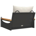 vidaXL Bancă de balansoar cu perne, negru, 63x62x40 cm, poliratan vidaXL Bancă de balansoar cu perne, negru, 63x62x40 cm, poliratan
