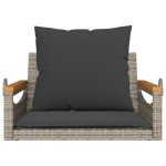 vidaXL Bancă de balansoar cu perne, gri, 63x62x40 cm, poliratan vidaXL Bancă de balansoar cu perne, gri, 63x62x40 cm, poliratan