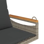 vidaXL Bancă de balansoar cu perne, gri, 63x62x40 cm, poliratan vidaXL Bancă de balansoar cu perne, gri, 63x62x40 cm, poliratan