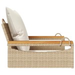 vidaXL Bancă de balansoar cu perne, bej, 63x62x40 cm, poliratan vidaXL Bancă de balansoar cu perne, bej, 63x62x40 cm, poliratan