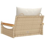 vidaXL Bancă de balansoar cu perne, bej, 63x62x40 cm, poliratan vidaXL Bancă de balansoar cu perne, bej, 63x62x40 cm, poliratan