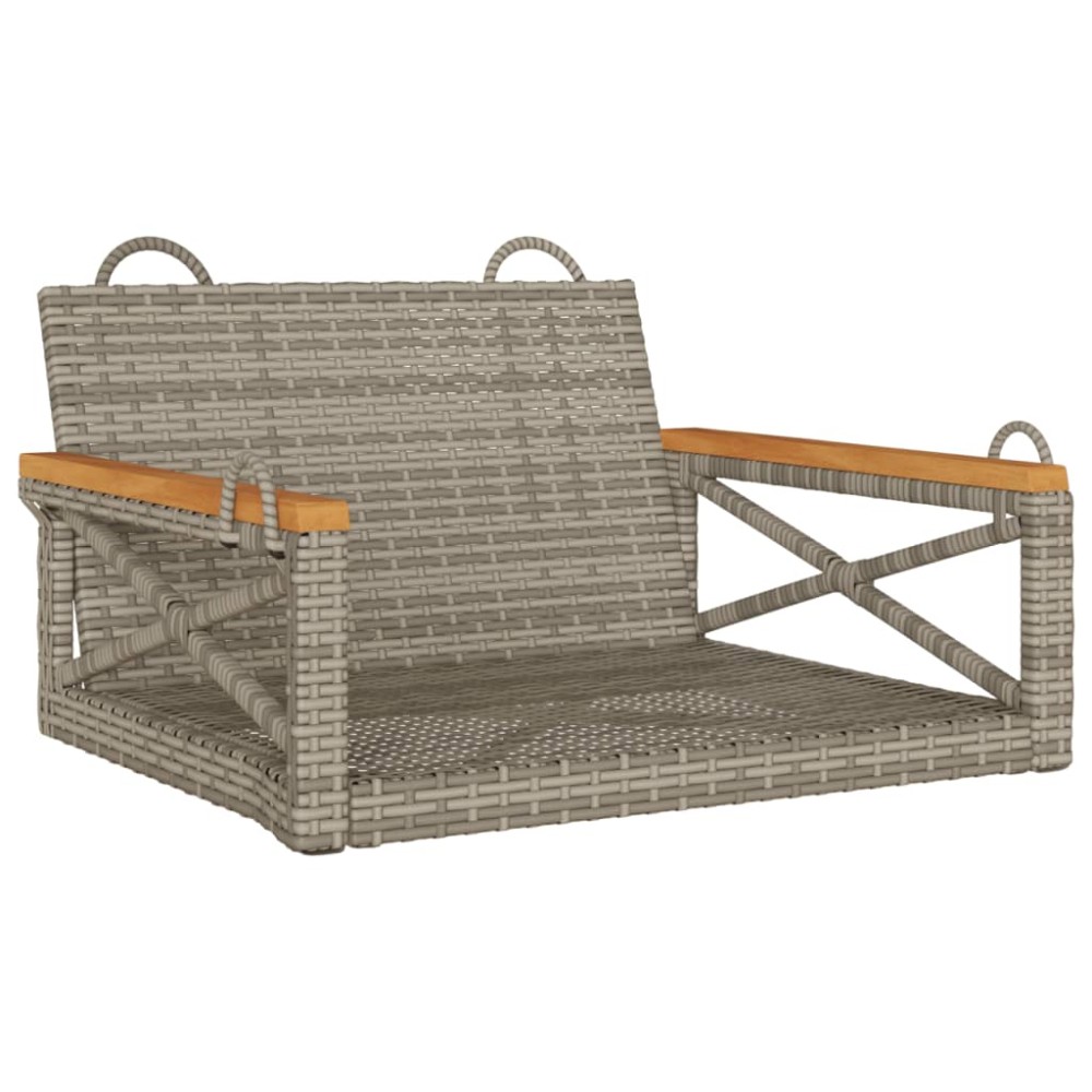 vidaXL Bancă de balansoar, gri, 63x62x40 cm, poliratan