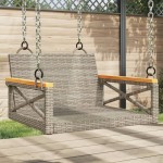 vidaXL Bancă de balansoar, gri, 63x62x40 cm, poliratan vidaXL Bancă de balansoar, gri, 63x62x40 cm, poliratan