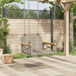 vidaXL Bancă de balansoar, gri, 63x62x40 cm, poliratan vidaXL Bancă de balansoar, gri, 63x62x40 cm, poliratan