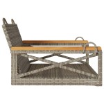 vidaXL Bancă de balansoar, gri, 63x62x40 cm, poliratan vidaXL Bancă de balansoar, gri, 63x62x40 cm, poliratan