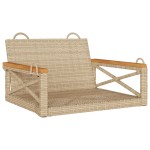 vidaXL Bancă de balansoar, bej, 63x62x40 cm, poliratan vidaXL Bancă de balansoar, bej, 63x62x40 cm, poliratan