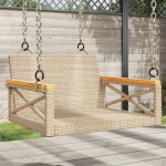 vidaXL Bancă de balansoar, bej, 63x62x40 cm, poliratan vidaXL Bancă de balansoar, bej, 63x62x40 cm, poliratan