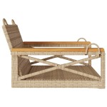 vidaXL Bancă de balansoar, bej, 63x62x40 cm, poliratan vidaXL Bancă de balansoar, bej, 63x62x40 cm, poliratan