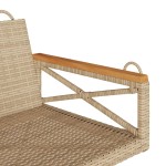 vidaXL Bancă de balansoar, bej, 63x62x40 cm, poliratan vidaXL Bancă de balansoar, bej, 63x62x40 cm, poliratan