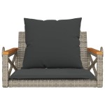vidaXL Bancă de balansoar cu perne, gri, 63x62x40 cm, poliratan vidaXL Bancă de balansoar cu perne, gri, 63x62x40 cm, poliratan