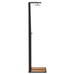 vidaXL Duș de exterior, negru, 50x55x224 cm, poliratan și lemn acacia vidaXL Duș de exterior, negru, 50x55x224 cm, poliratan și lemn acacia