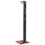 vidaXL Duș de exterior, negru, 50x55x224 cm, poliratan și lemn acacia vidaXL Duș de exterior, negru, 50x55x224 cm, poliratan și lemn acacia
