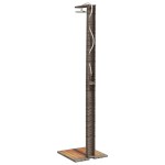 vidaXL Duș de exterior, gri, 50x55x224 cm, poliratan și lemn acacia vidaXL Duș de exterior, gri, 50x55x224 cm, poliratan și lemn acacia