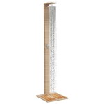 vidaXL Duș de exterior, bej, 50x55x224 cm, poliratan și lemn acacia vidaXL Duș de exterior, bej, 50x55x224 cm, poliratan și lemn acacia
