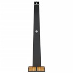 vidaXL Duș de exterior, negru, 55x60x224 cm, poliratan și lemn acacia vidaXL Duș de exterior, negru, 55x60x224 cm, poliratan și lemn acacia