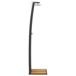 vidaXL Duș de exterior, negru, 55x60x224 cm, poliratan și lemn acacia vidaXL Duș de exterior, negru, 55x60x224 cm, poliratan și lemn acacia