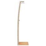 vidaXL Duș de exterior, bej, 55x60x224 cm, poliratan și lemn acacia