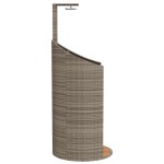 vidaXL Duș de exterior, gri, 100x100x241,5 cm, poliratan/lemn acacia vidaXL Duș de exterior, gri, 100x100x241,5 cm, poliratan/lemn acacia