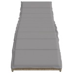 vidaXL Șezlong cu pernă, bej, 55x199x50 cm, poliratan vidaXL Șezlong cu pernă, bej, 55x199x50 cm, poliratan