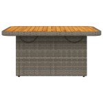vidaXL Masă de grădină, gri, 90x55x71 cm, poliratan și lemn de acacia