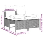 vidaXL Set canapea de grădină cu perne, 4 piese, gri deschis poliratan vidaXL Set canapea de grădină cu perne, 4 piese, gri deschis poliratan