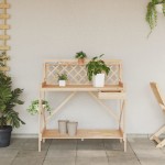 vidaXL Bancă cu spalier pentru plantare, lemn masiv de brad vidaXL Bancă cu spalier pentru plantare, lemn masiv de brad