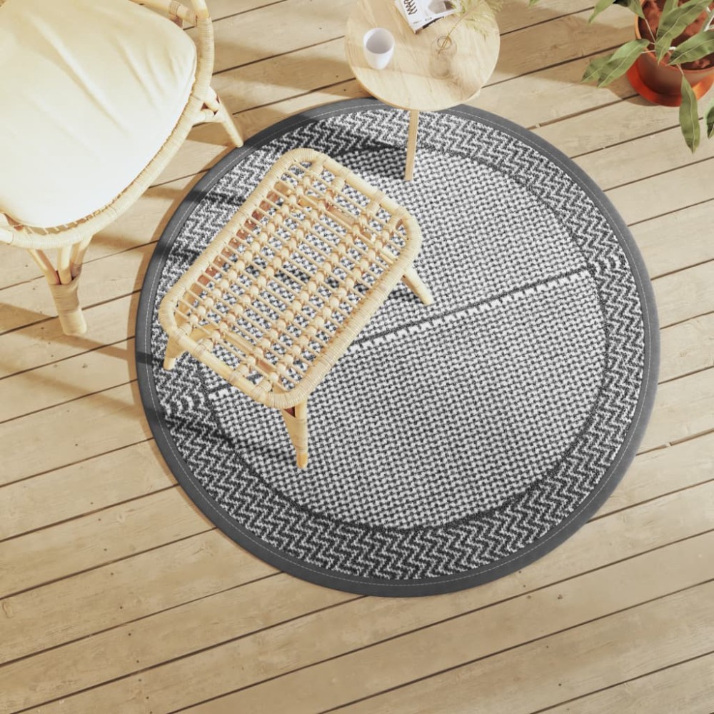 vidaXL Covor de exterior, ARAKIL gri, Ø120 cm, PP