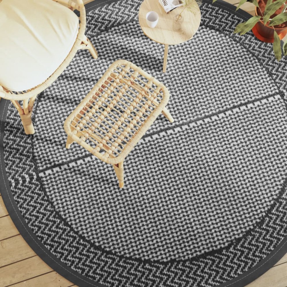 vidaXL Covor de exterior, ARAKIL gri, Ø200 cm, PP