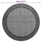 vidaXL Covor de exterior, ARAKIL gri, Ø200 cm, PP vidaXL Covor de exterior, ARAKIL gri, Ø200 cm, PP
