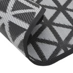 vidaXL Covor de exterior, ARAKIL negru, Ø120 cm, PP vidaXL Covor de exterior, ARAKIL negru, Ø120 cm, PP